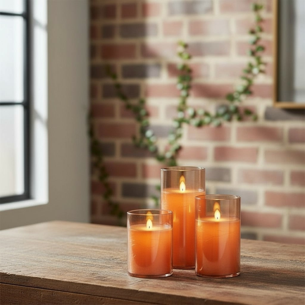 LED Flickering Candle Set Battery Operated Decorative Lights