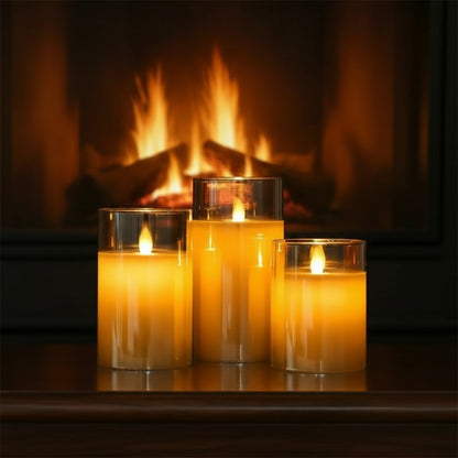 LED Flickering Candle Set Battery Operated Decorative Lights