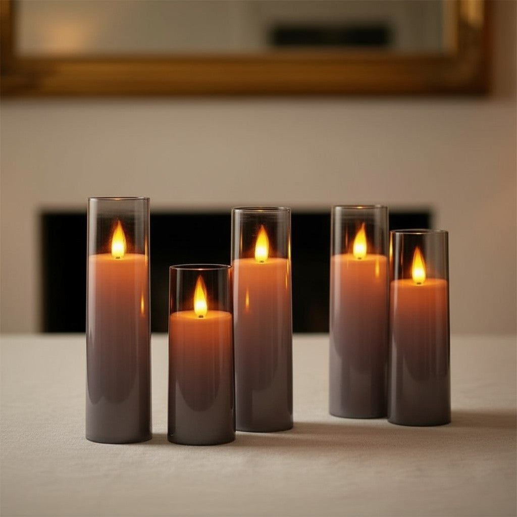 LED Flickering Candle Set Battery Operated Decorative Lights