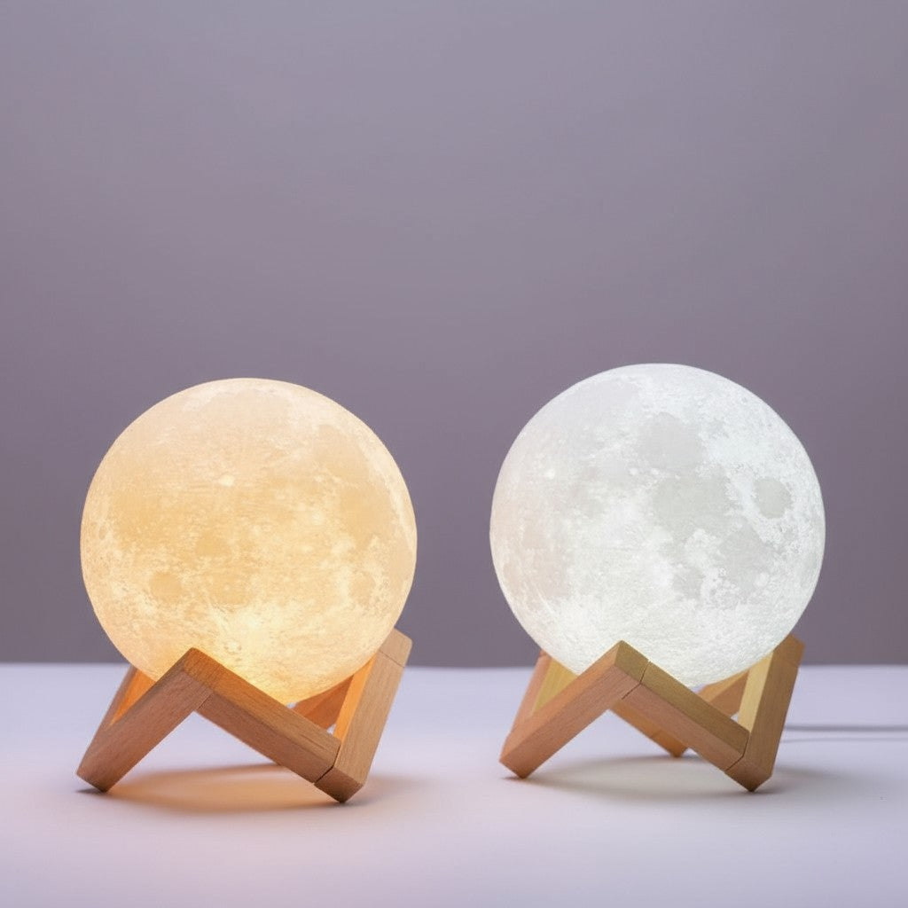 Moon Table Lamp Night Light for Bedroom Living Room