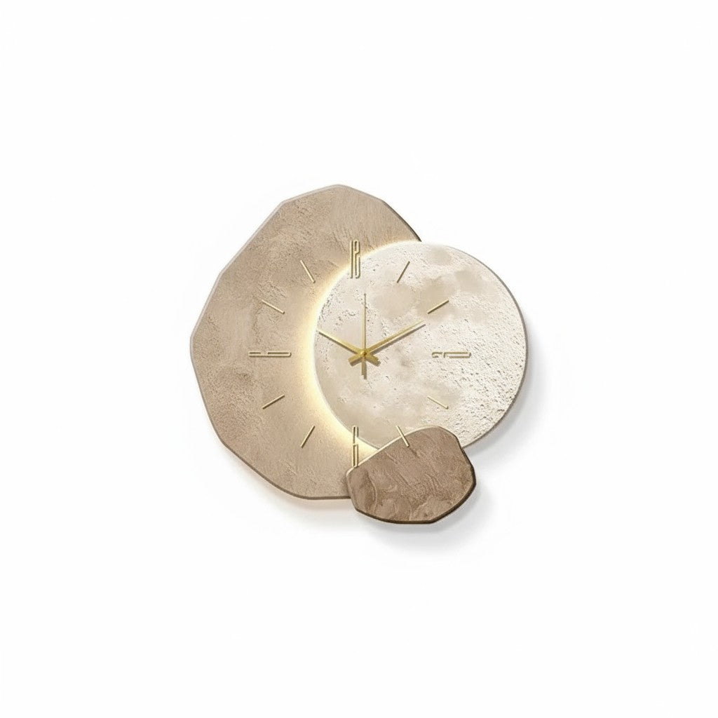 Wooden Wall Clock with USB Charging Lamp for Office Use