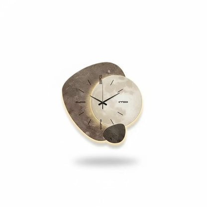 Wooden Wall Clock with USB Charging Lamp for Office Use